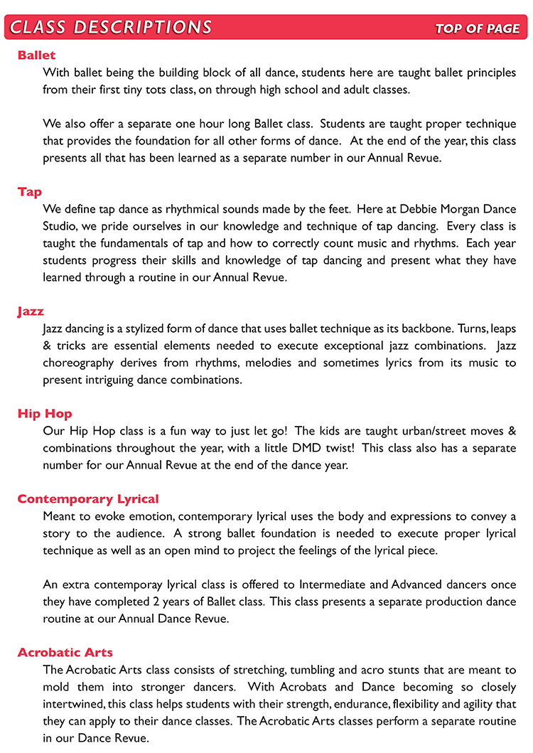 Class Descriptions